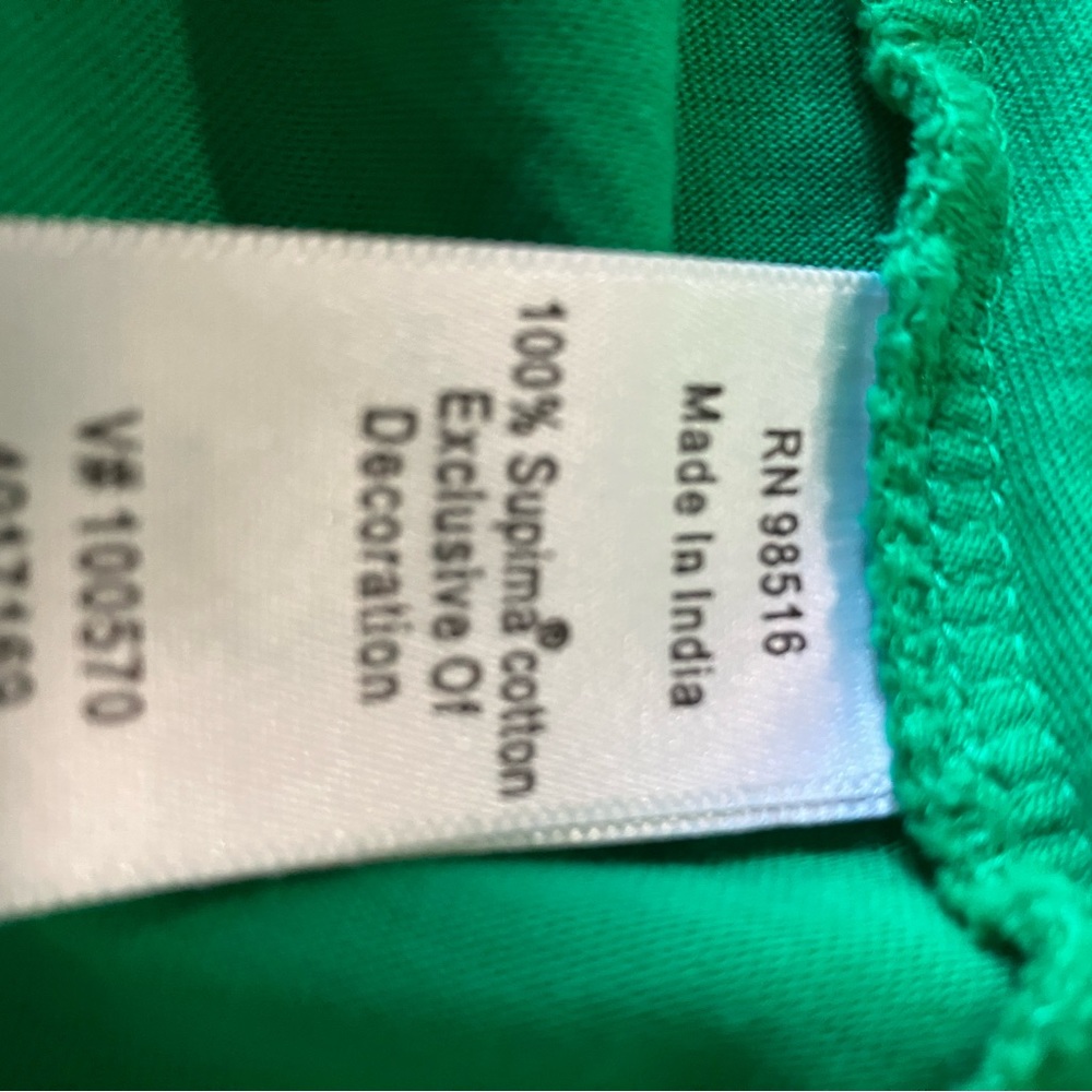 🎁2/$12 COLDWATER CREEK GREEN XL 100% SUPIMA COTTON SHIRT - Picture 8 of 9